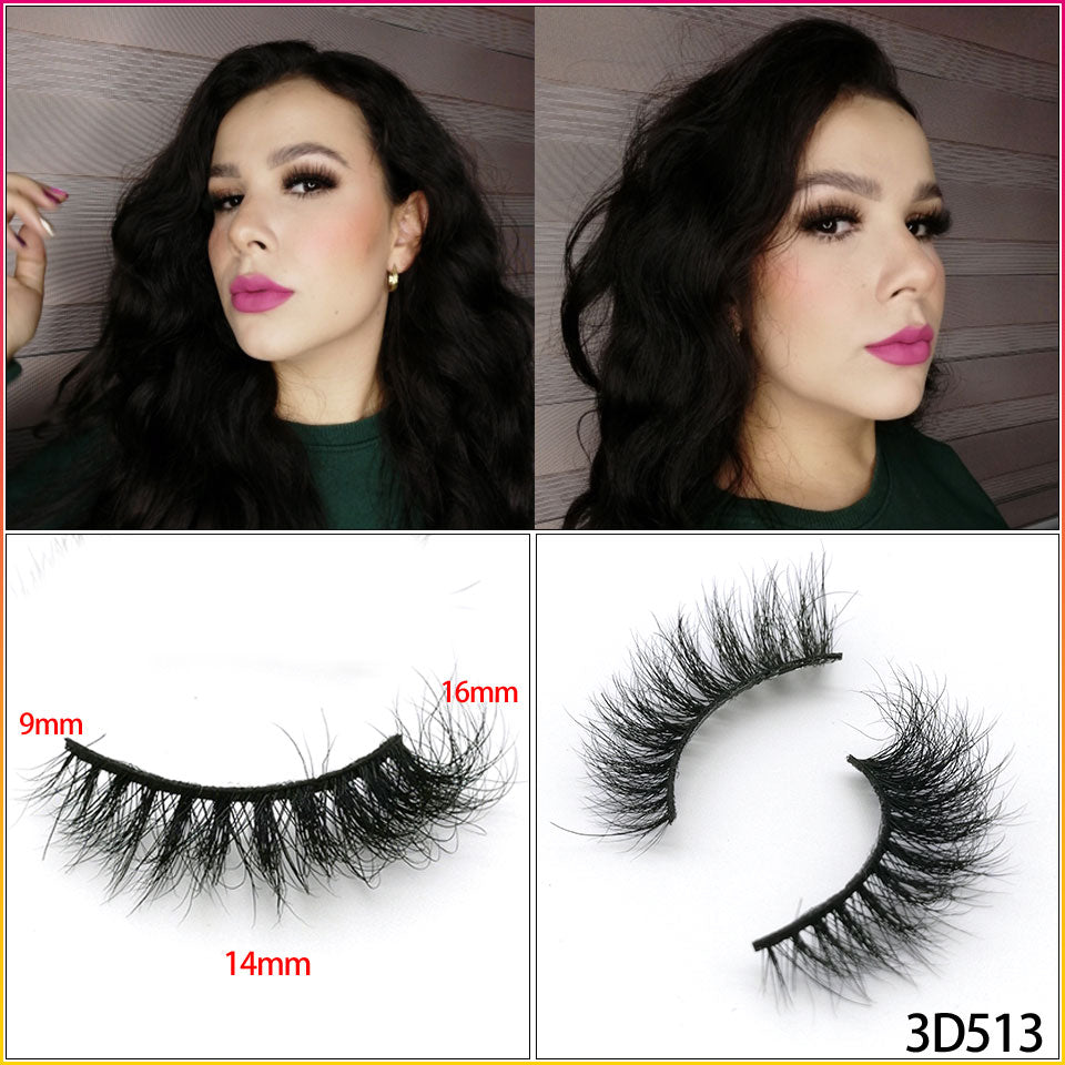 3D Mink Eyelashes 100% Cruelty Free Lashes Reusable Lashes Natural Wispy False Lashes Makeup Wholesale Strip Fluffy Cat Lash