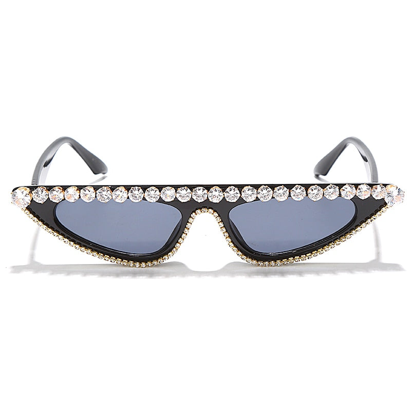 Cat Eye Sunglasses Women 2020 Luxury Diamond Sunglasses Men Small Glasses Ladies Vintage Rhinestone Sunglasses Retro Female