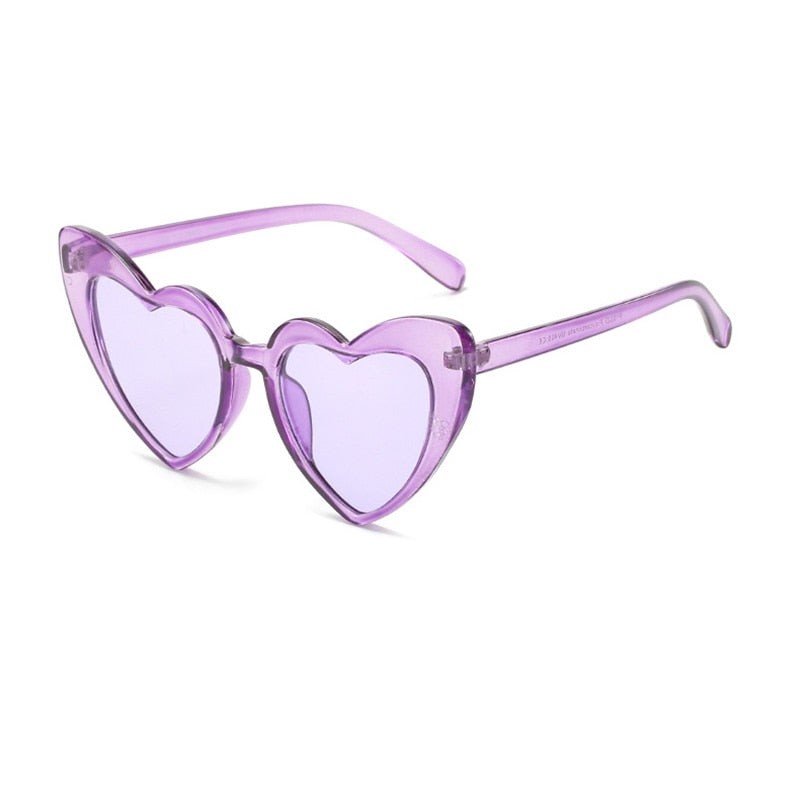 SHAUNA Metal Hinge Popular Heart Sharp Women Cat Eye Sunglasses Fashion Candy Colors Glasses UV400