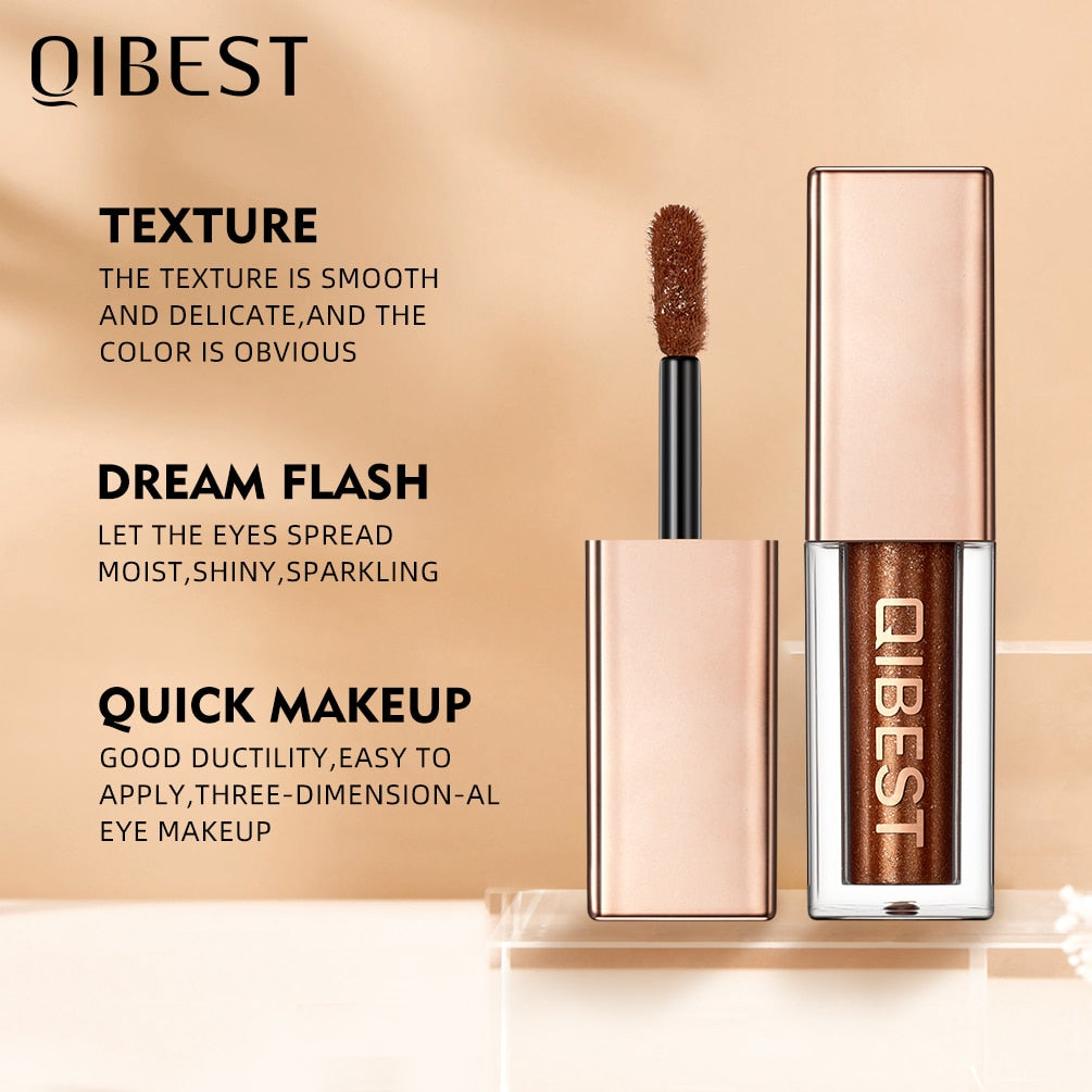 QIBEST Eyeshadow Stick Makeup Glitter Eye Shadow 15 Colors Eyeshadow Pigment Waterproof Eye Shadow Stick Liquid Shiny Cosmetics