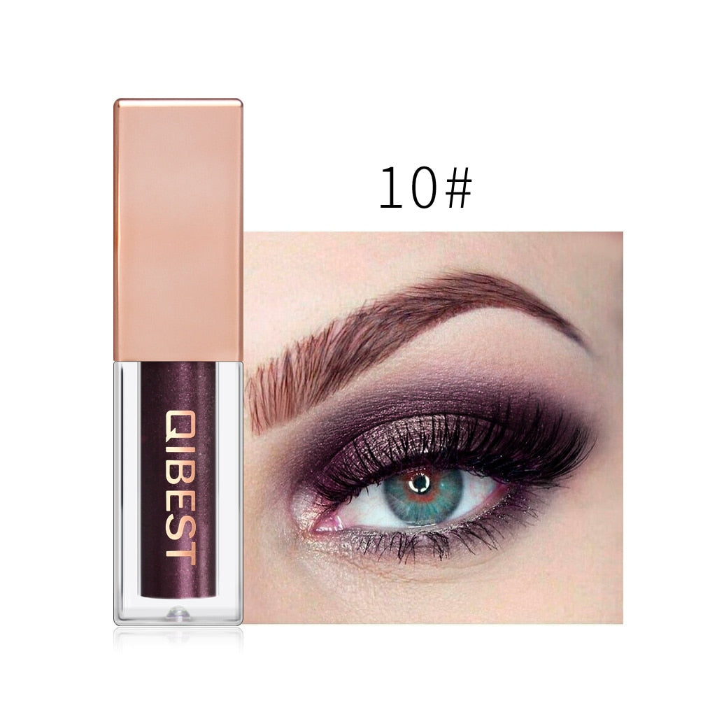 QIBEST Eyeshadow Stick Makeup Glitter Eye Shadow 15 Colors Eyeshadow Pigment Waterproof Eye Shadow Stick Liquid Shiny Cosmetics