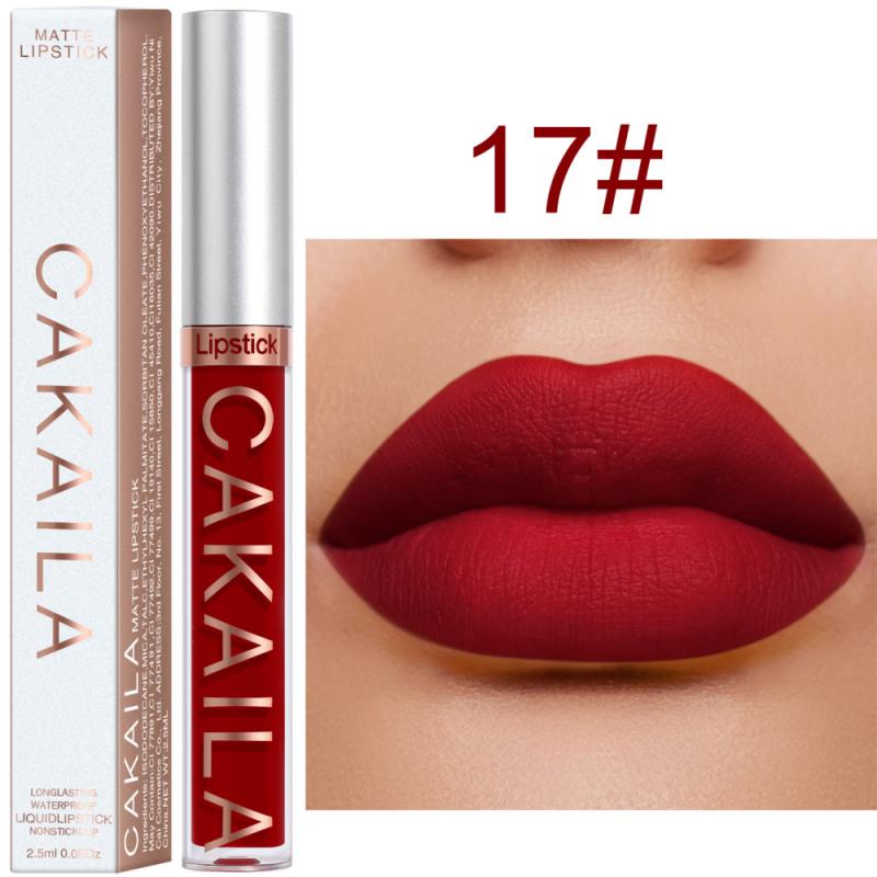 Hot 18 Colors Velvet Matte Lipstick Waterproof Lip Gloss Long-lasting Lip Glaze Makeup Non-Stick Cup Lipstick Cosmetics TSLM1