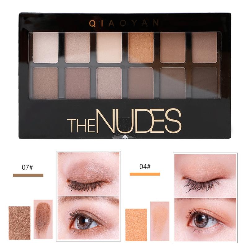 18 Colors Nude Shining Eyeshadow Matte Makeup Glitter Pigment Smoky Eye Shadow Pallete Waterproof Powder 9 Colors Cosmetics