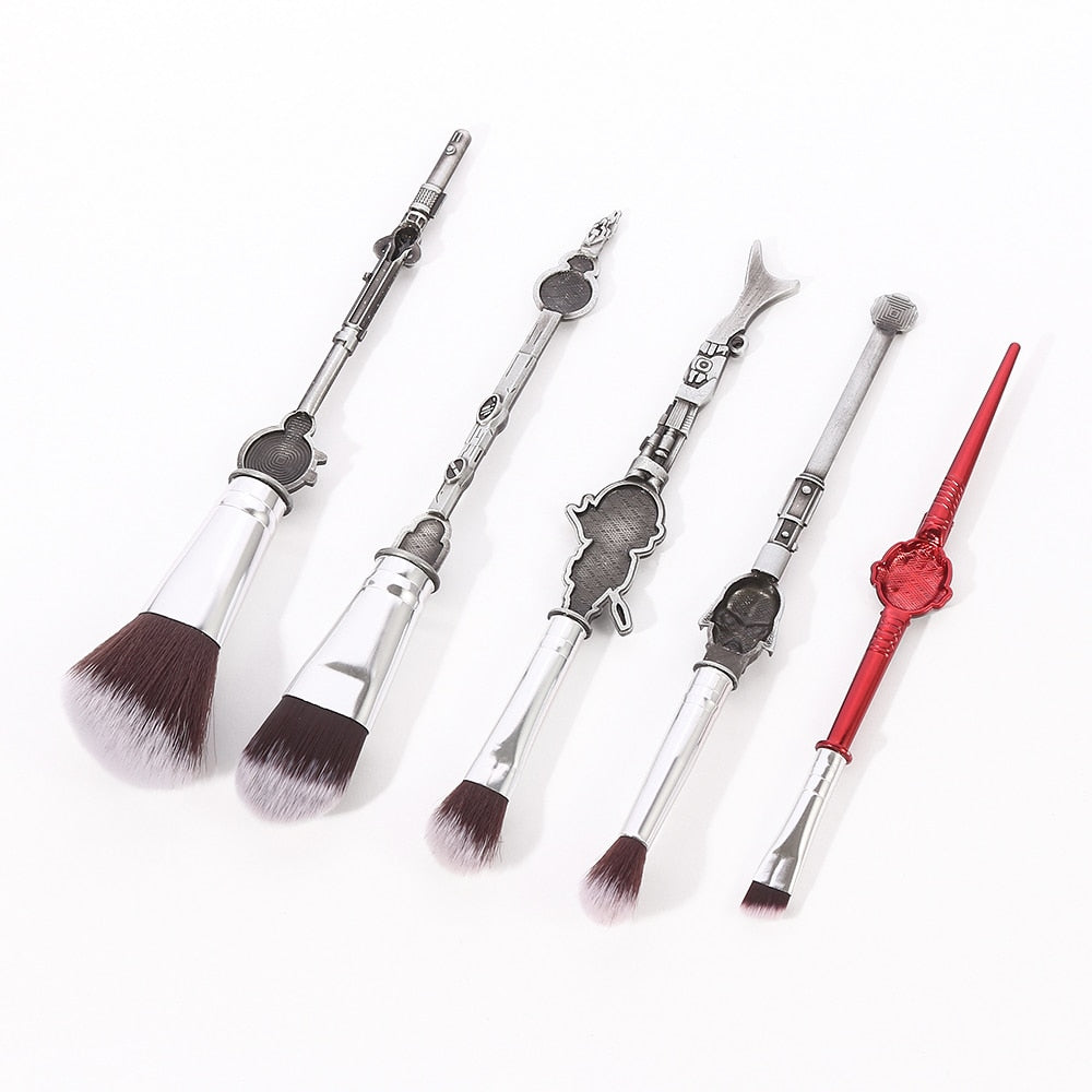 10pcs New Design The Force Pro Makeup Brushes Tool Set Face Cosmetic Foundation Powder Shadow Eyeshdow Brush Beauty Metal Handle