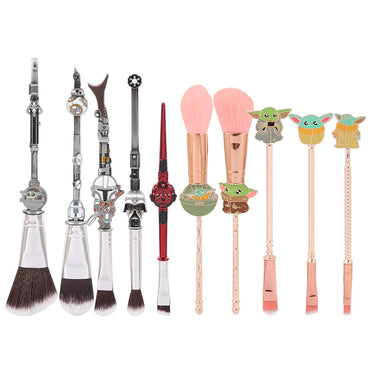 10pcs New Design The Force Pro Makeup Brushes Tool Set Face Cosmetic Foundation Powder Shadow Eyeshdow Brush Beauty Metal Handle