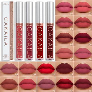 Hot 18 Colors Velvet Matte Lipstick Waterproof Lip Gloss Long-lasting Lip Glaze Makeup Non-Stick Cup Lipstick Cosmetics TSLM1