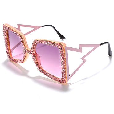 Oversized Rhinestone Sunglasses Women 2020 Steampunk Diamond Sunglasses Square Punk Eyeglasses Gradient Handmade Sunglasses Men