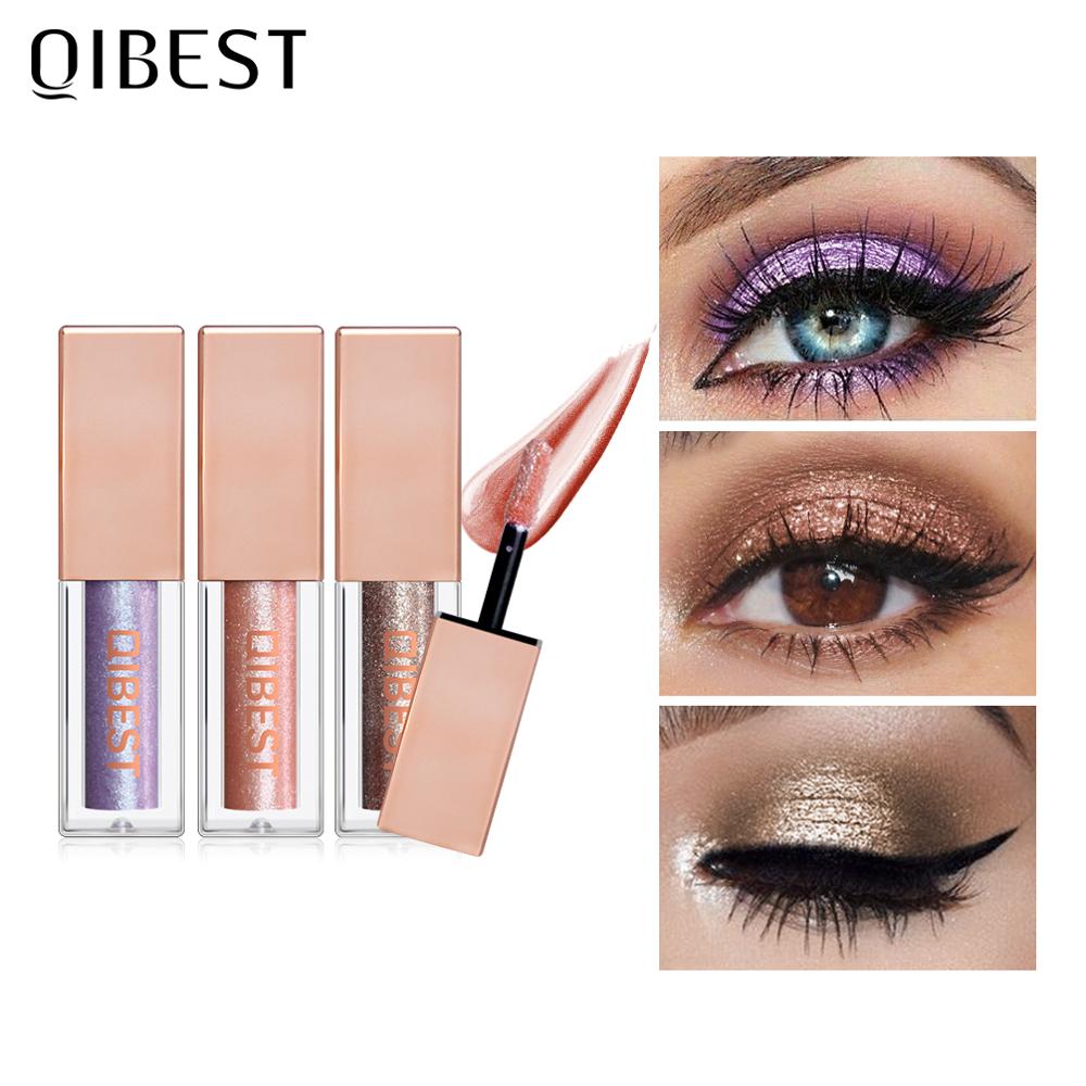 QIBEST Eyeshadow Stick Makeup Glitter Eye Shadow 15 Colors Eyeshadow Pigment Waterproof Eye Shadow Stick Liquid Shiny Cosmetics