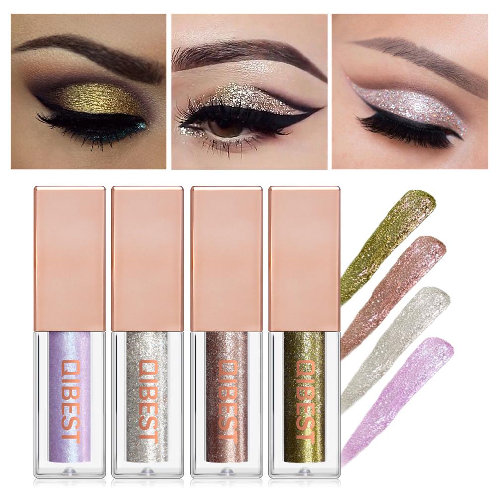 QIBEST Liquid Eyeshadow Stick 15 Colors Shimmer Pearlescent Makeup Glitter High Pigment Waterproof Charming Eye Shadow Cosmetics