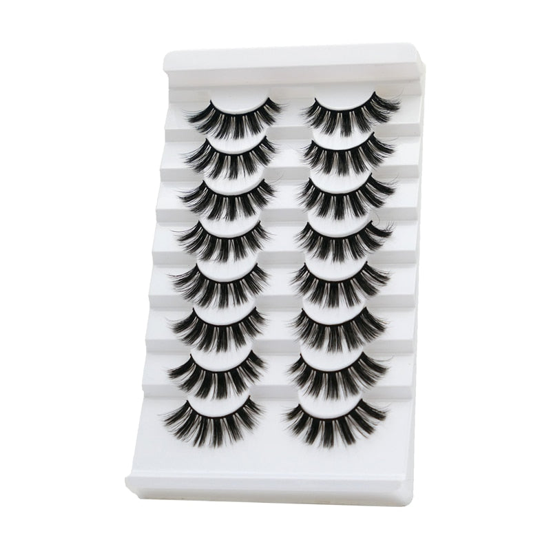 8 pairs of handmade mink eyelashes 5D eyelashes thick multilayer soft eyelashes natural eyelash extension extension makeup