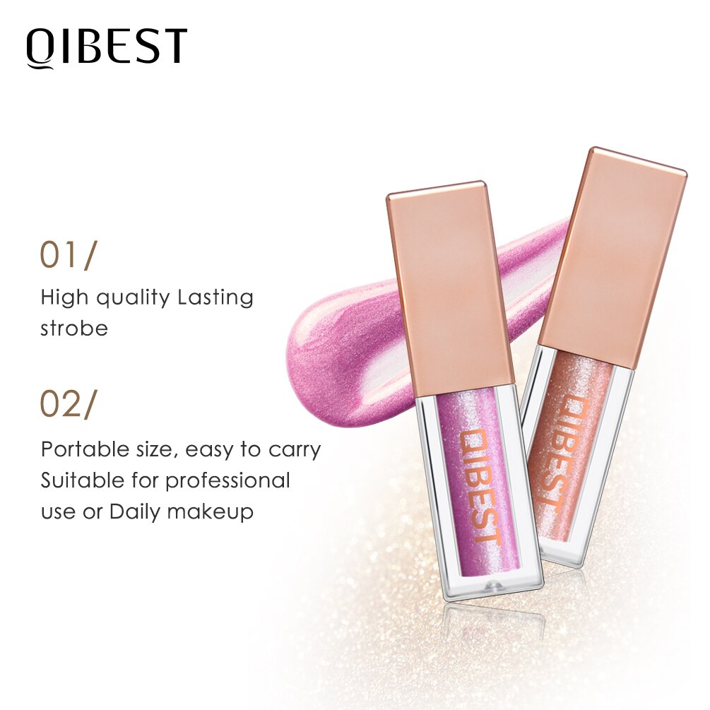 QIBEST Liquid Eyeshadow Stick 15 Colors Shimmer Pearlescent Makeup Glitter High Pigment Waterproof Charming Eye Shadow Cosmetics