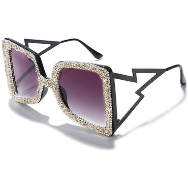 Oversized Rhinestone Sunglasses Women 2020 Steampunk Diamond Sunglasses Square Punk Eyeglasses Gradient Handmade Sunglasses Men