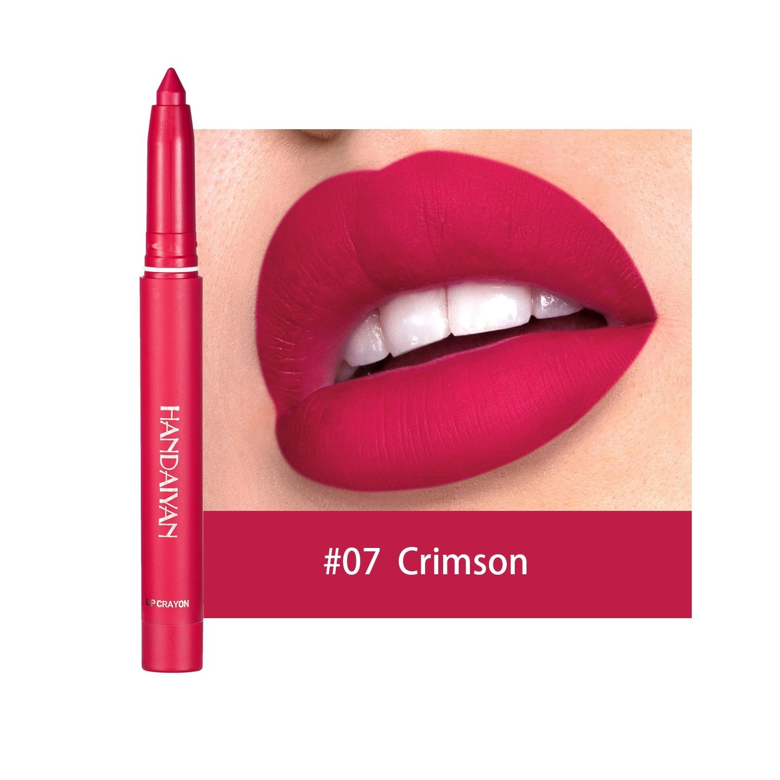 Matte Nude Lipstick Lip Liner 2 in 1 Long Wearing Waterproof Lip Ink Crayon Built-in Sharpener Professional Makeup for Women