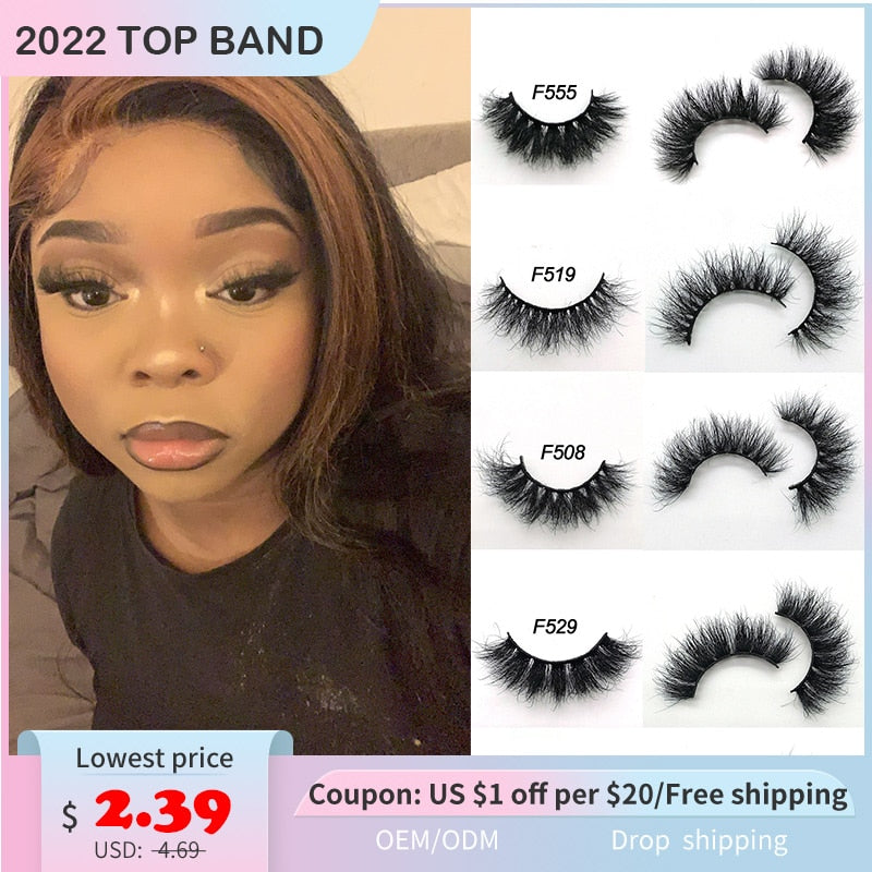 3D Mink Eyelashes 100% Cruelty Free Lashes Reusable Lashes Natural Wispy False Lashes Makeup Wholesale Strip Fluffy Cat Lash