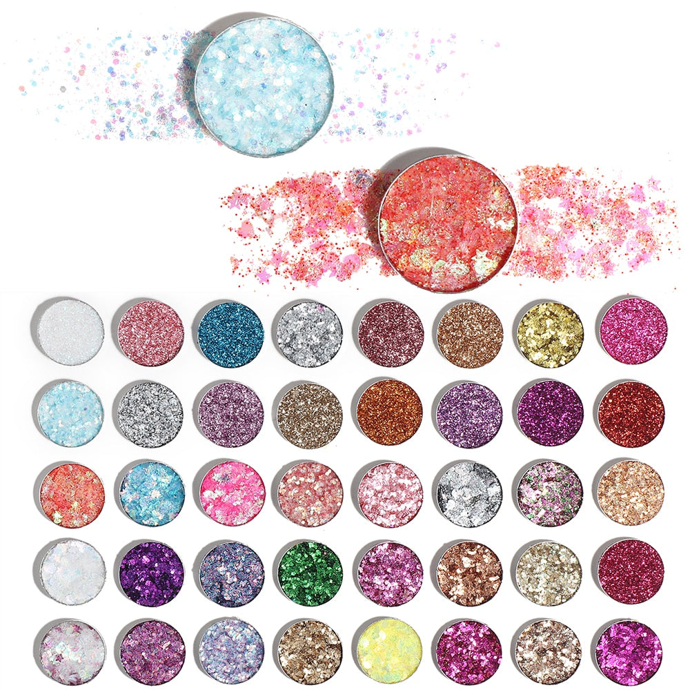 40 Colors Glitter Eyeshadow Powder Palette Diamond Shine Glittering Eye Shadow Makeup Colored Cosmetics Shadows Pallete Make Up