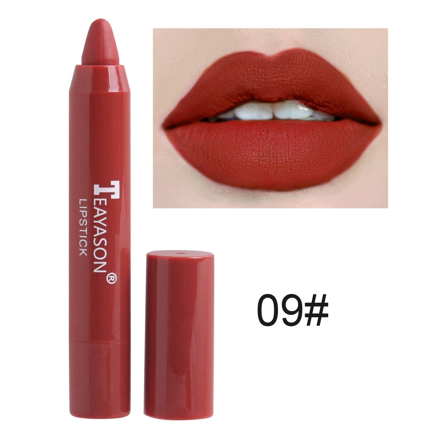 12 Colors Sexy Matte Lipstick Waterproof Long Lasting Color Rendering Non-stick Velvet Lips Liner Pencil Woman Makeup Cosmetics