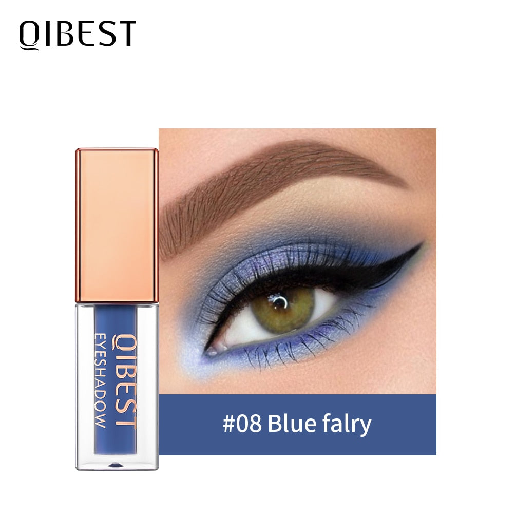 QIBEST Eyeshadow Stick Makeup Glitter Eye Shadow 15 Colors Eyeshadow Pigment Waterproof Eye Shadow Stick Liquid Shiny Cosmetics