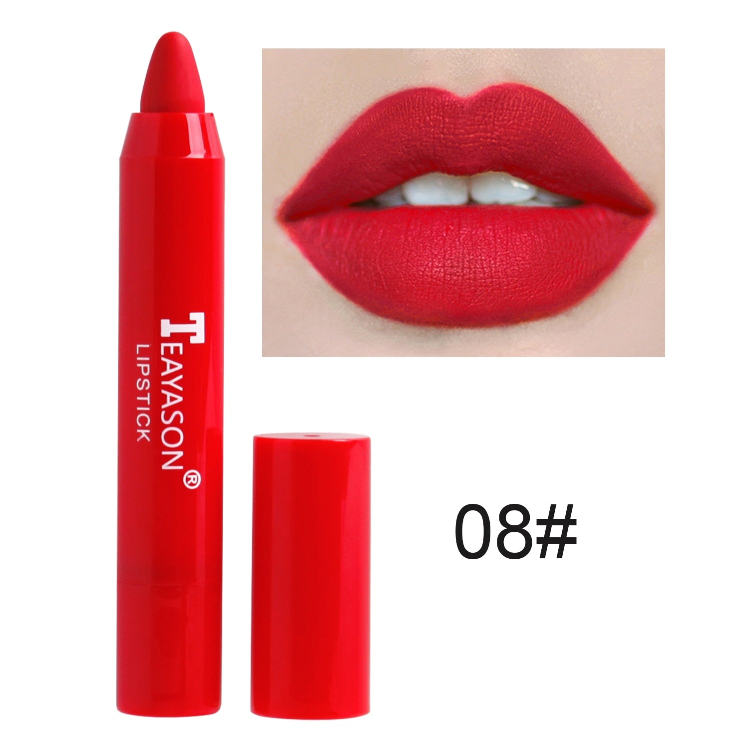 12 Colors Sexy Matte Lipstick Waterproof Long Lasting Color Rendering Non-stick Velvet Lips Liner Pencil Woman Makeup Cosmetics