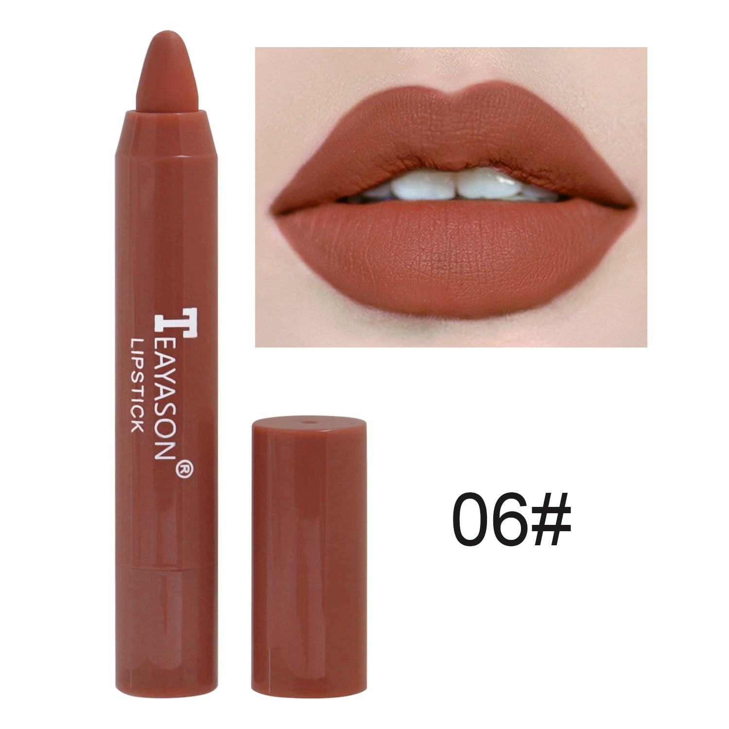 12 Colors Sexy Matte Lipstick Waterproof Long Lasting Color Rendering Non-stick Velvet Lips Liner Pencil Woman Makeup Cosmetics